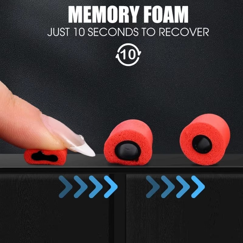 6-1Pairs Replacement Soft Memory Foam Earphones Earbuds Tip Noise Reduction Isolating Ear Pads Earmuff For 4.5mm In-Ear Earphone