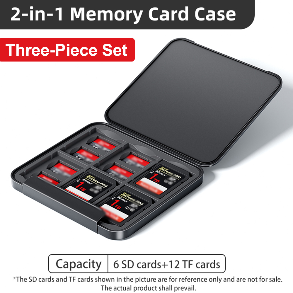 Llano Card Case Holder Water Resistant & Anti-Shock Memory Card Case for SD/Micro SD TF Card  Storage Organizer Protector Cover Three Piece Set