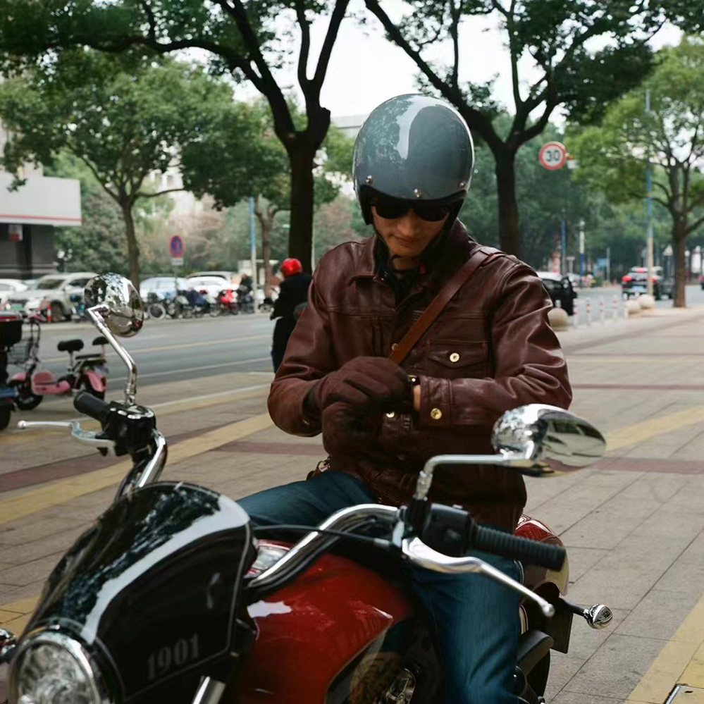Retro 500TX Open Face Motorcycle Helmet Genuine Vintage Scooter Riding 3/4 Jet Casco DOT Approved Moto Capacete BLD