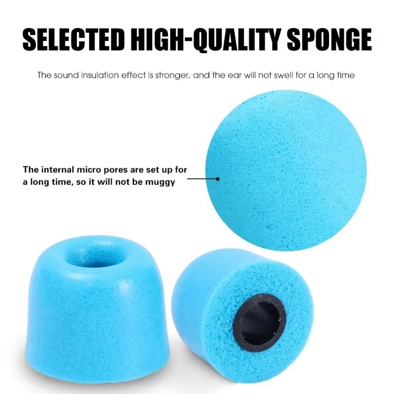 6-1Pairs Replacement Soft Memory Foam Earphones Earbuds Tip Noise Reduction Isolating Ear Pads Earmuff For 4.5mm In-Ear Earphone