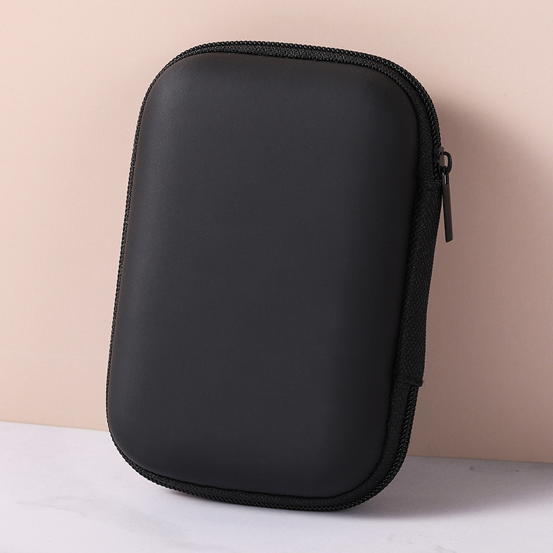 Sundries Travel Storage Bag Charging Case for Earphone Package Zipper Bag Portable Travel Cable Organizer Electronics Storage Black