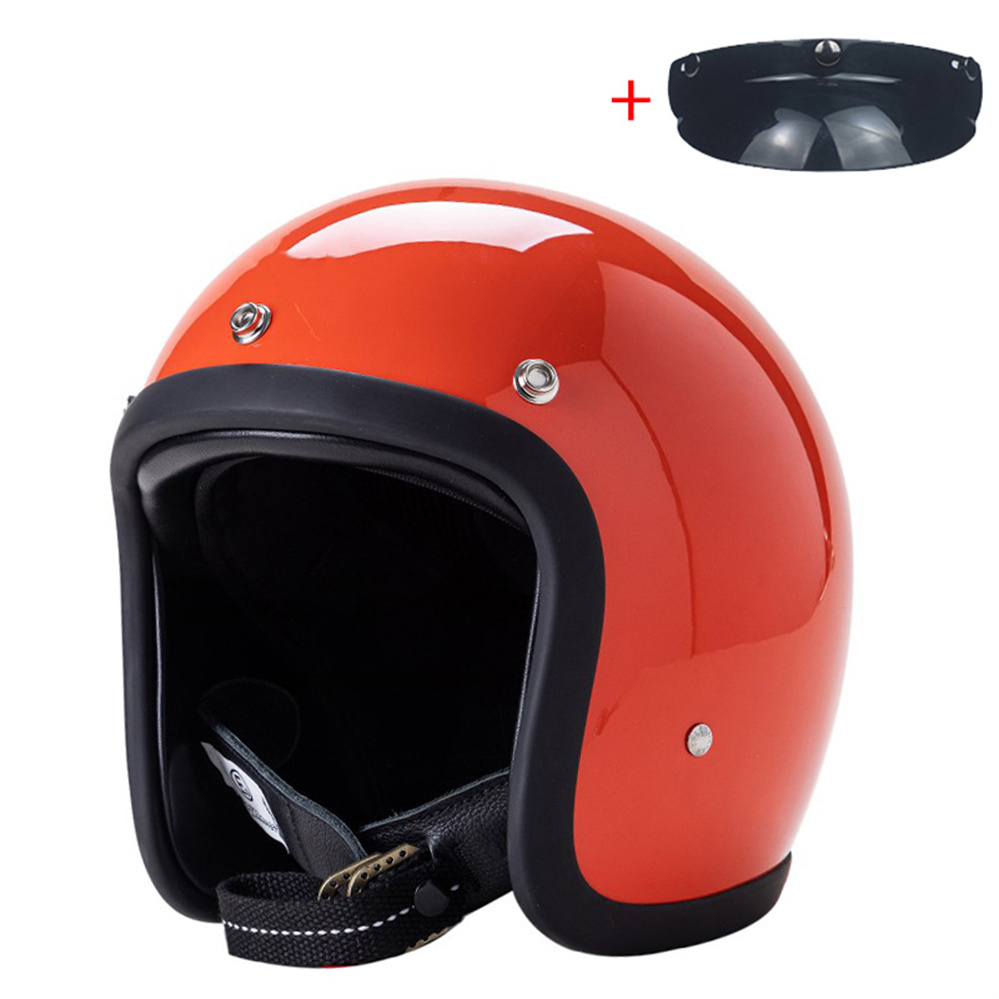 Retro 500TX Open Face Motorcycle Helmet Genuine Vintage Scooter Riding 3/4 Jet Casco DOT Approved Moto Capacete BLD China Mainland / S