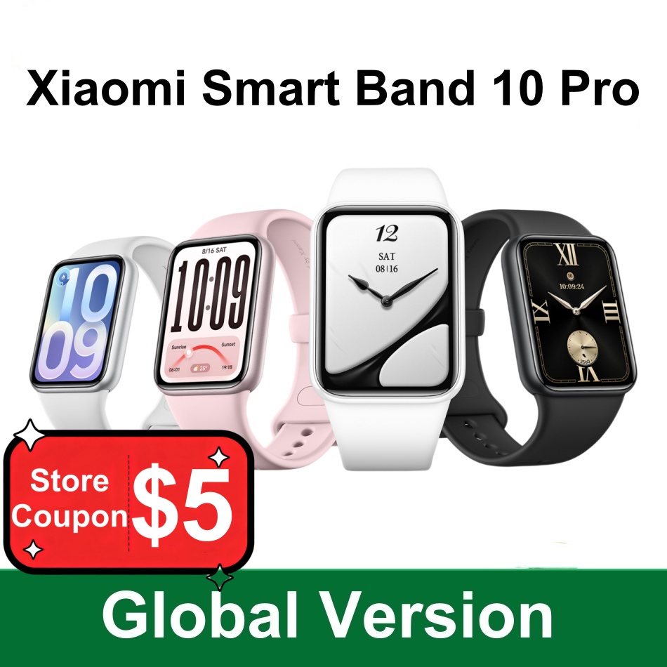 Original Global Version Xiaomi Smart Band 10 Pro Smartband 1.74" Display GPS Blood Oxygen Sport Smart Watch Bracelets Mi Band