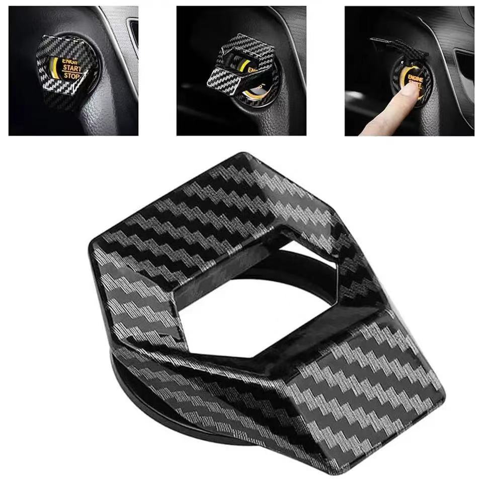 new Car Engine Start Stop Switch Button Cover Decorative Auto Accessories Push Button Sticky Cover Car Interior Car-Styling