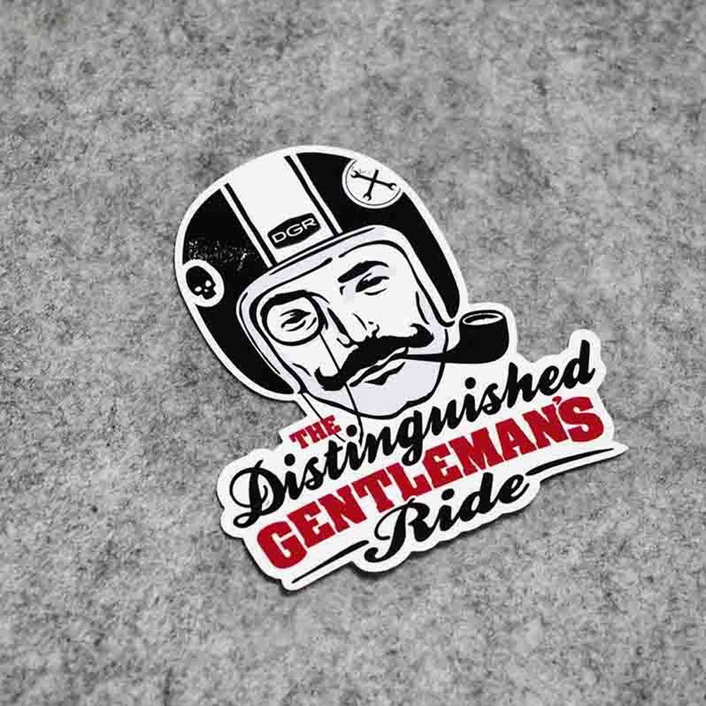 Retro the Distinguished Gentleman's Ride Cafe Rider Reflective Motorcycle Sticker Decor Motor Bike Body Helmet Decal Accessories