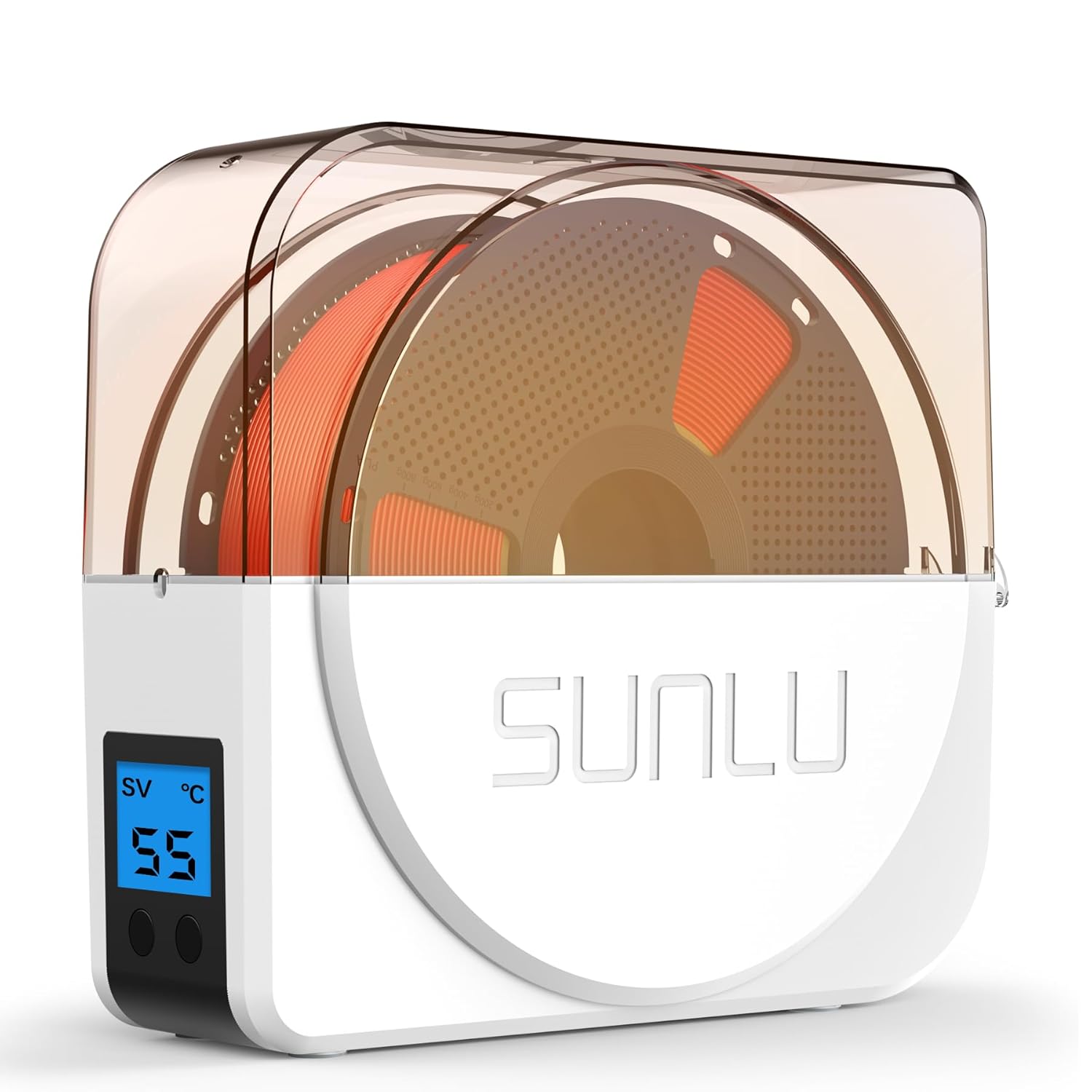 SUNLU Official S1 Plus Filament Dryer For 3D Printer Filament, Dehydrator with Fan Design, Filament Storage 1.75 2.85 3.00mm White no filament / US PLUG (110V 60Hz) / Mexico
