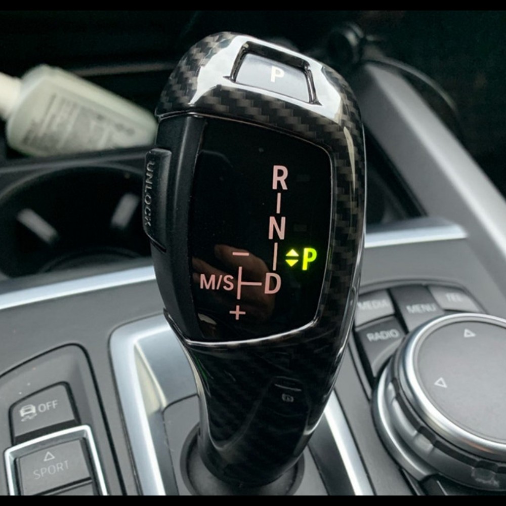 ABS Car Gear Shift Handle Head Sleeve Cover Trim Sticker Fit For BMW 1 2 3 4 5 Series X3 X4 X5 X6 F30 F10 F32 F25 F15 F16