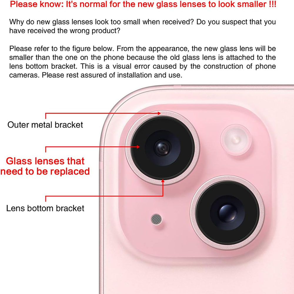 Back Camera Glass For iPhone 11 12 13 14 15 Plus MIni Pro Max Rear Camera Lens With Adhesive And Remove Tools Replacement