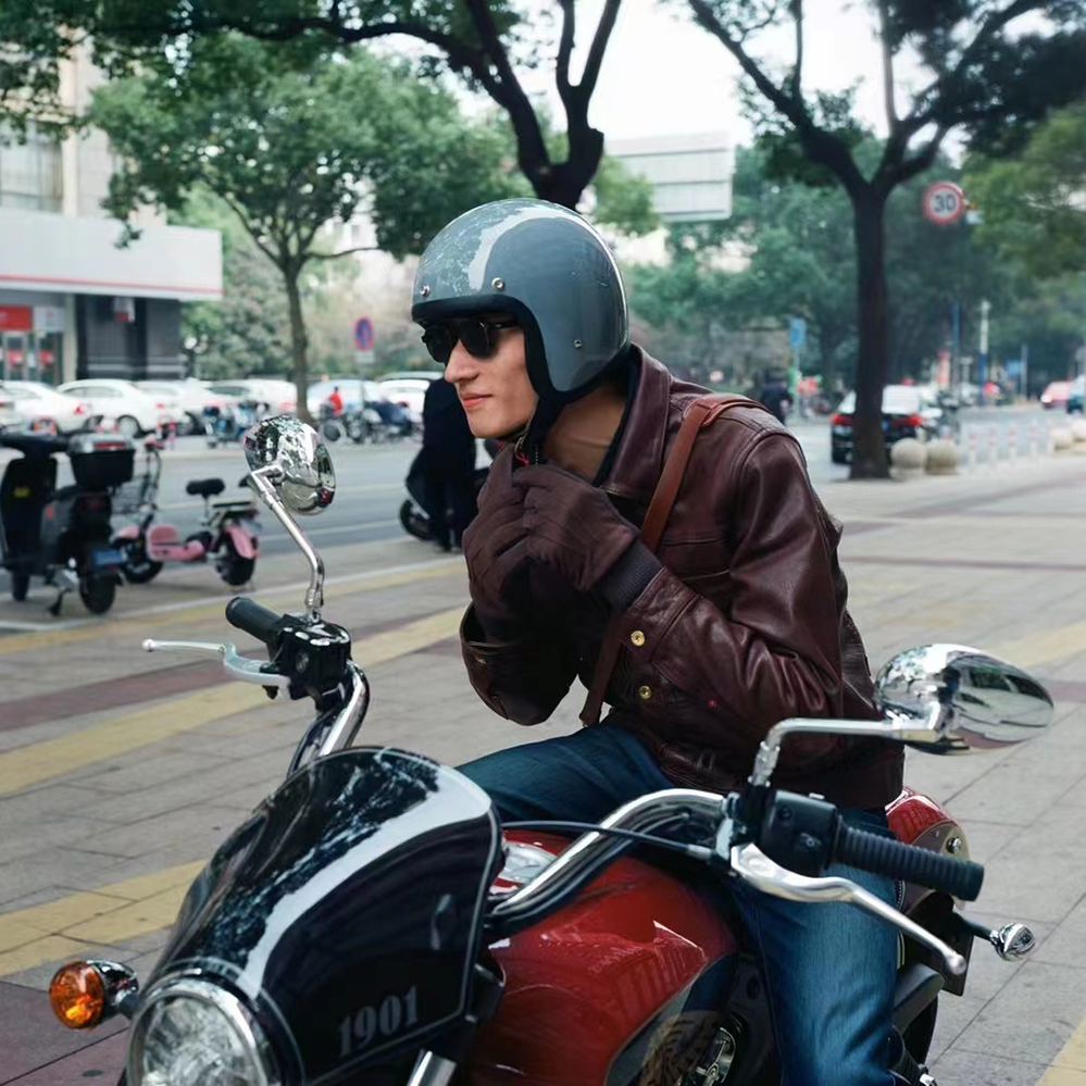 Retro 500TX Open Face Motorcycle Helmet Genuine Vintage Scooter Riding 3/4 Jet Casco DOT Approved Moto Capacete BLD