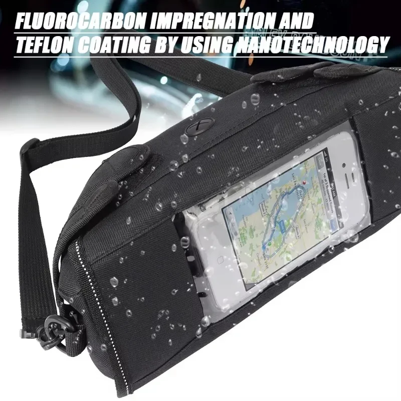 Motorcycle Handlebar Bag Waterproof with Touchscreen Phone Storage Bag Travel Storage Bag for  BMW Kawasaki Triumph Motorcycle