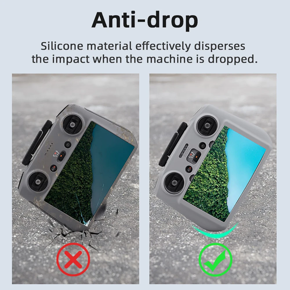 BRDRC Silicone Case for DJI NEO 2/Mini 5 Pro/Air 3S Drone RC 2 Sleeve Scratch Proof Protection Cover Remote Control Accessory