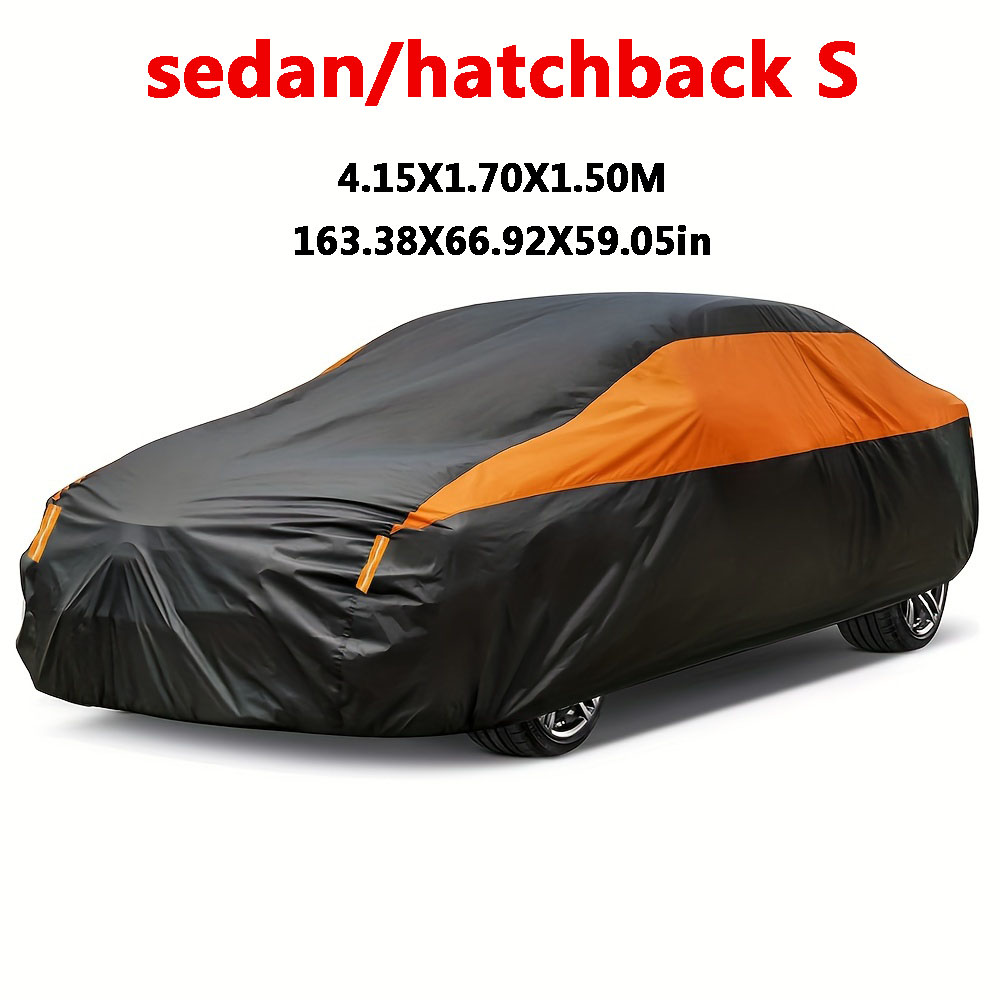Car Covers Outdoor Waterproof Sun Rain Snow Protection UV Auto Cover Universal SUV/Sedan 190T Car Protective Full Covers S 4.15X1.70X1.50M
