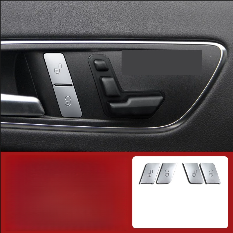 1 Set Car Door Lock Unlock Switch Button Cover For Mercedes For Benz C Class W204 20072014 For E Class W212 20102015 ( 4 Door)