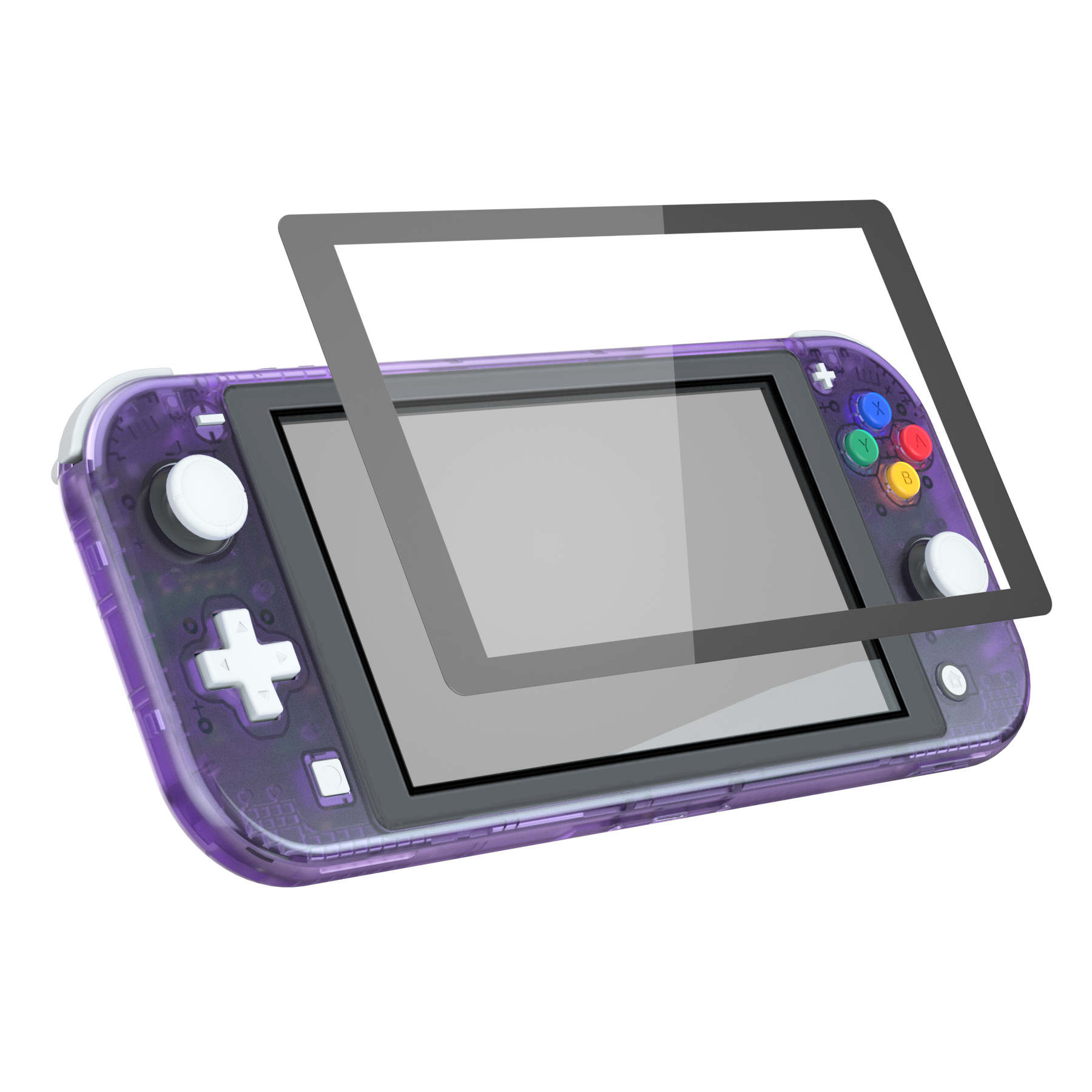 eXtremeRate Replacement Handheld Controller Housing Custom Shell with Screen Protector & ABXY Buttons for Nintendo Switch Lite