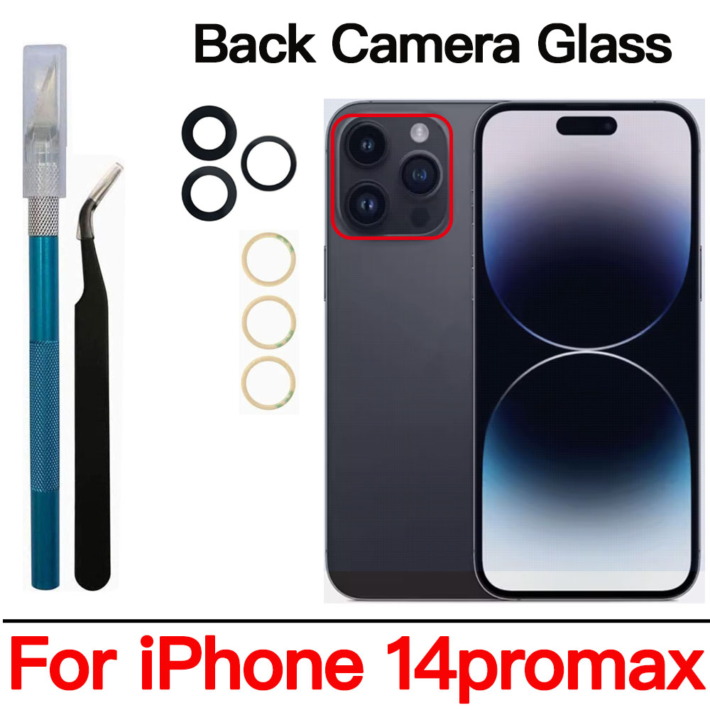 Back Camera Glass For iPhone 11 12 13 14 15 Plus MIni Pro Max Rear Camera Lens With Adhesive And Remove Tools Replacement