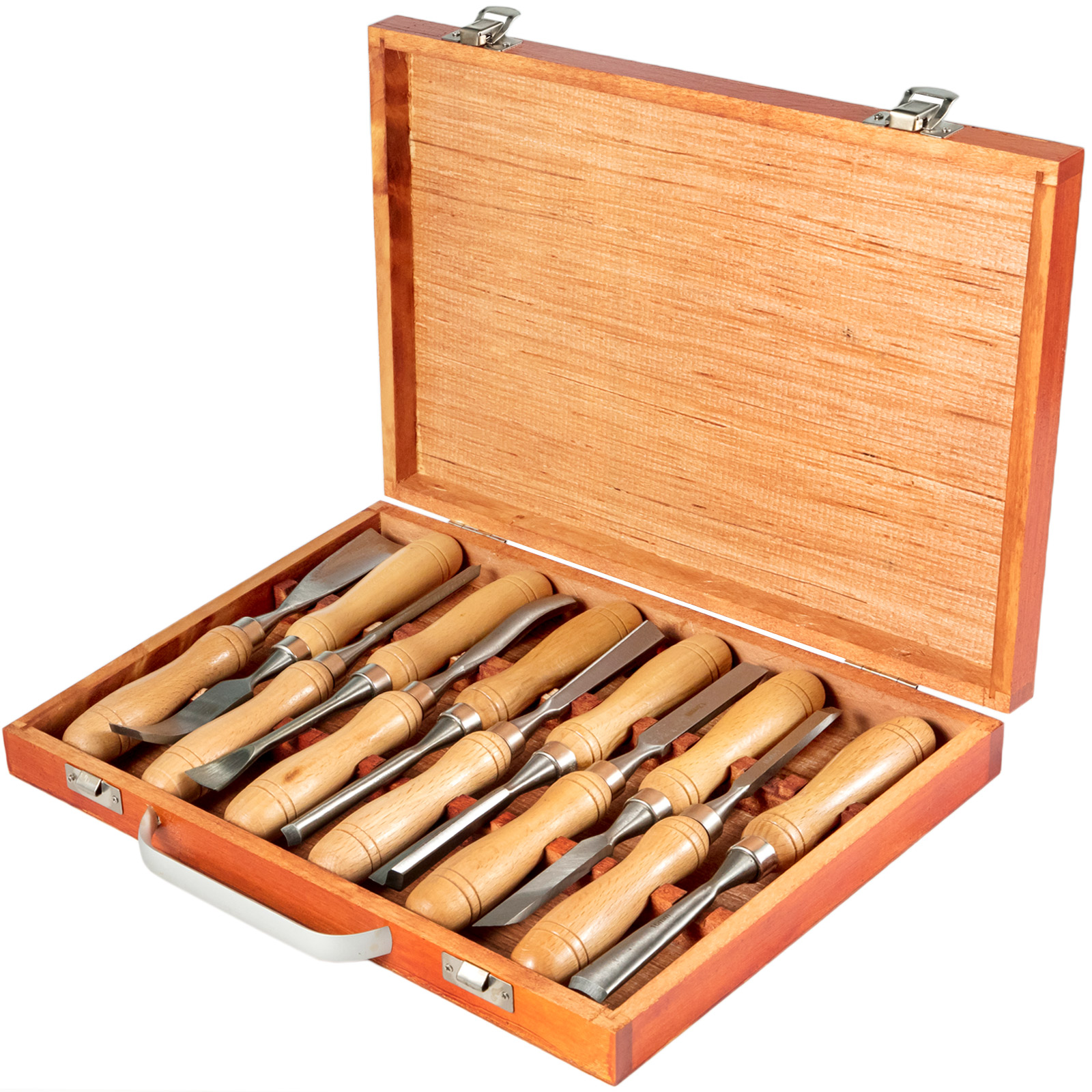 SucceBuy 12PCS Wood Carving Hand Chisel Set Lathe Knife DIY Turning Woodworking Professional Gouges Woodcraft Carpentry Tools