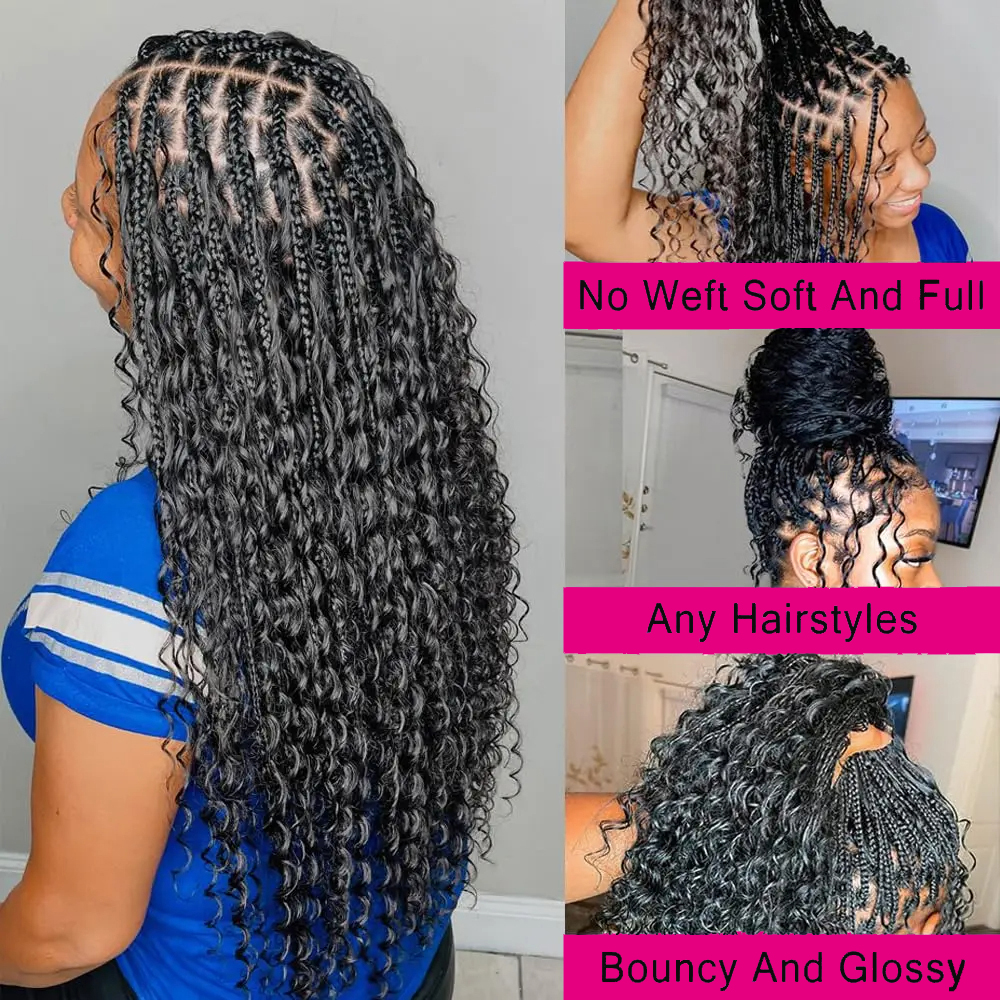 26 Inch Deep Wave Bulk Human Hair 2 Bundles Human Hair 100g Brazilian Braiding Hair For Women Boho Braids Human Hair Bundles