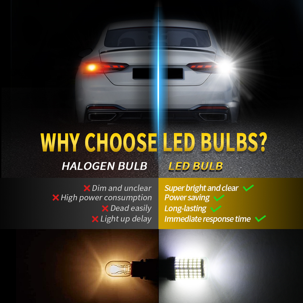 1pcs Super Bright LED Lights 1156 PY21W BAU15S P21W BA15S T20 7440 W21W WY21W High Power 4014SMD Canbus For Car Signal Lamp 12V