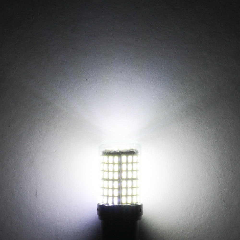 1pcs Super Bright LED Lights 1156 PY21W BAU15S P21W BA15S T20 7440 W21W WY21W High Power 4014SMD Canbus For Car Signal Lamp 12V White / P27/7W T25