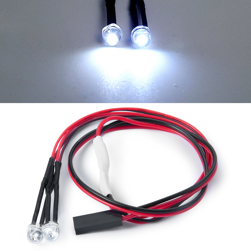 MIBIDAO RC Car LED Lights Spotlight Red/White/Yellow/Green Decoration Lamp Headlight for 1/10 RC Crawler Car Axial SCX10II 90046