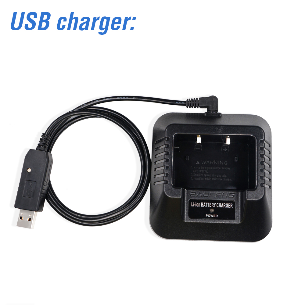 Original Baofeng UV-5R EU/US/UK/USB/Car Battery Charger Two Way Radio UV5R DM-5R Charger Baofeng Walkie Talkie UV-5R Accessories USB Line and Base