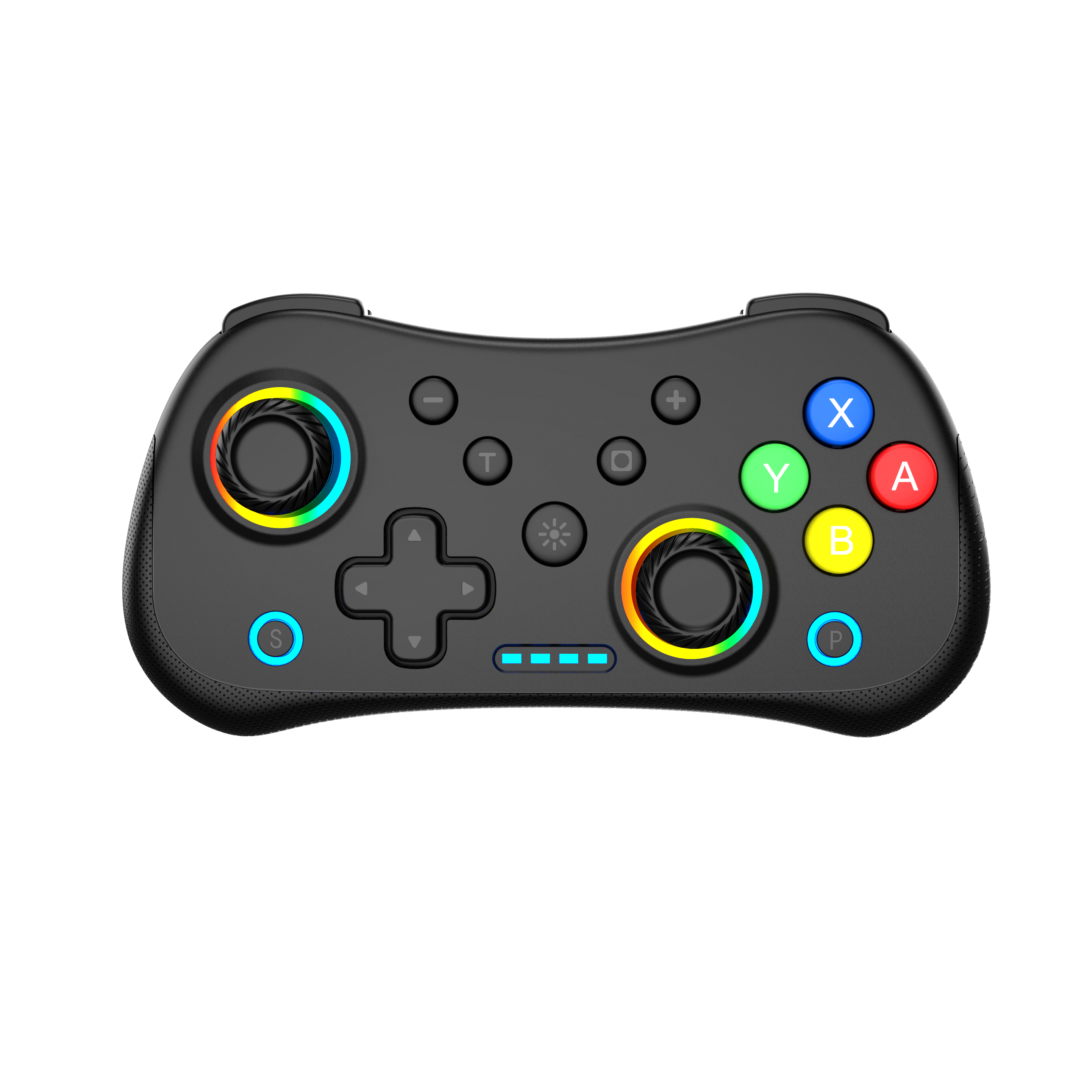 Multi-Functional Wireless Game MINI Gamepad for Switch with RGB Lights and Hall Rocker,Support Burst Function
