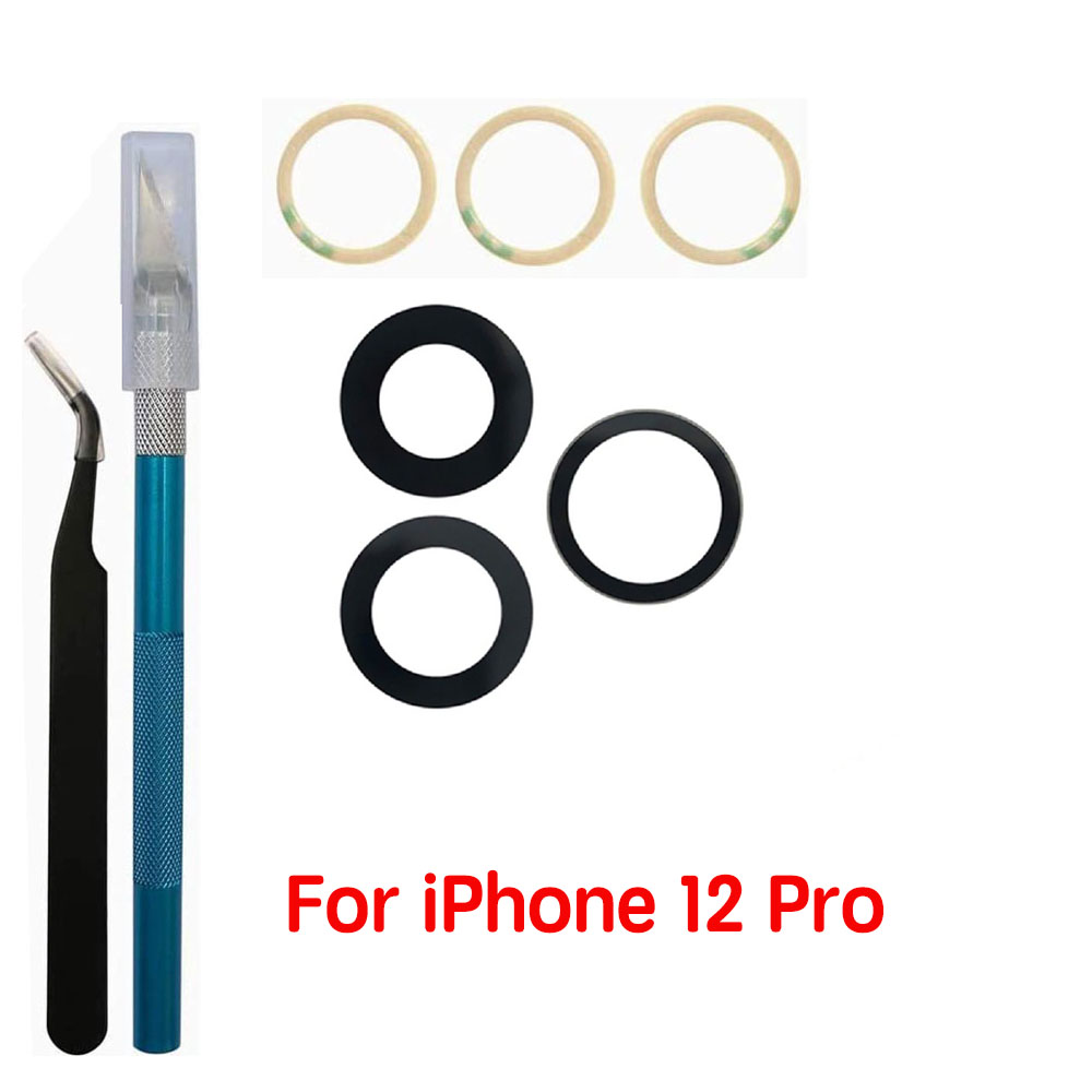 Back Camera Glass For iPhone 11 12 13 14 15 Plus MIni Pro Max Rear Camera Lens With Adhesive And Remove Tools Replacement Pro