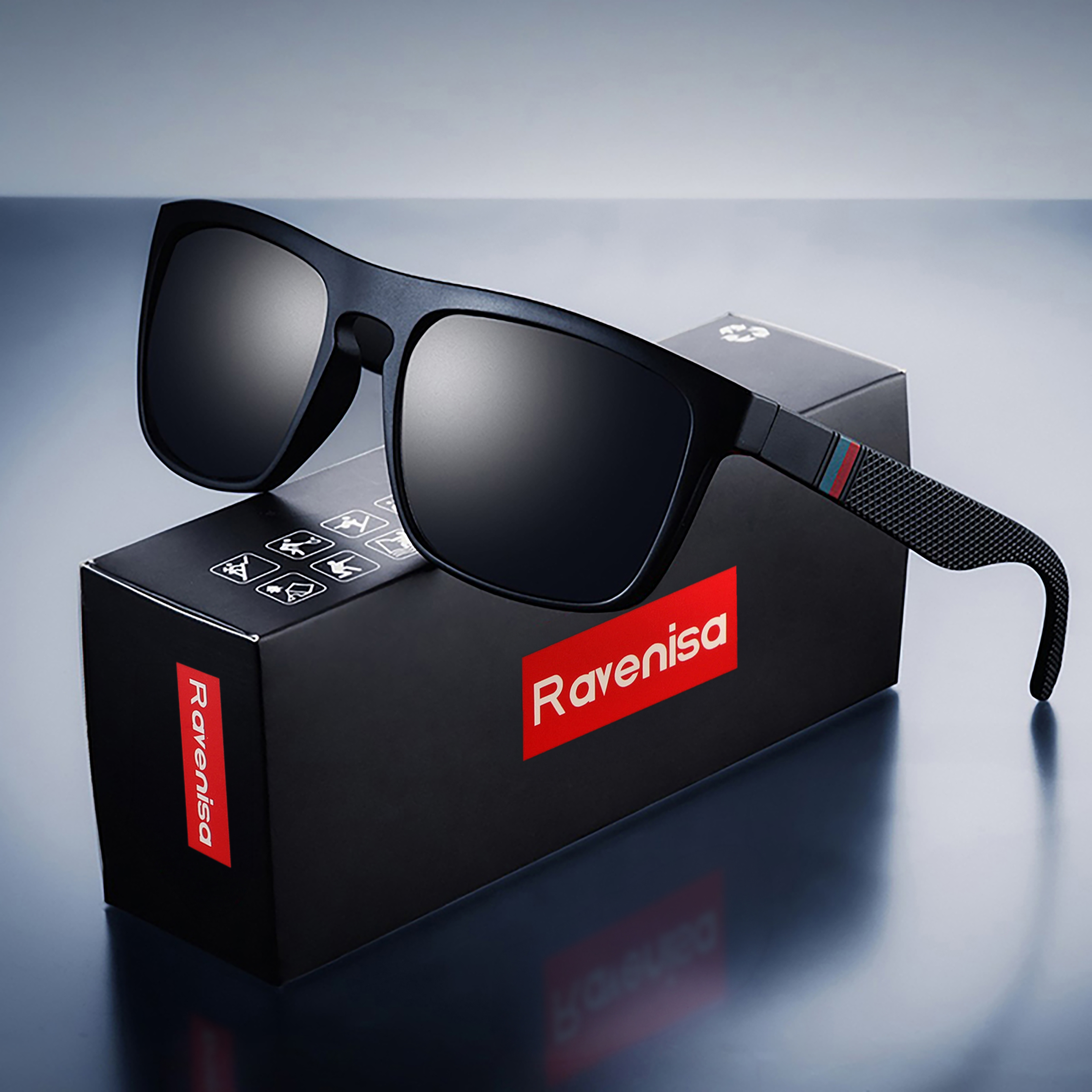 Fashion Square Vintage Polarized Sunglasses Men Women Retro Driving Fishing Sun Glasses UV400 Eyewear