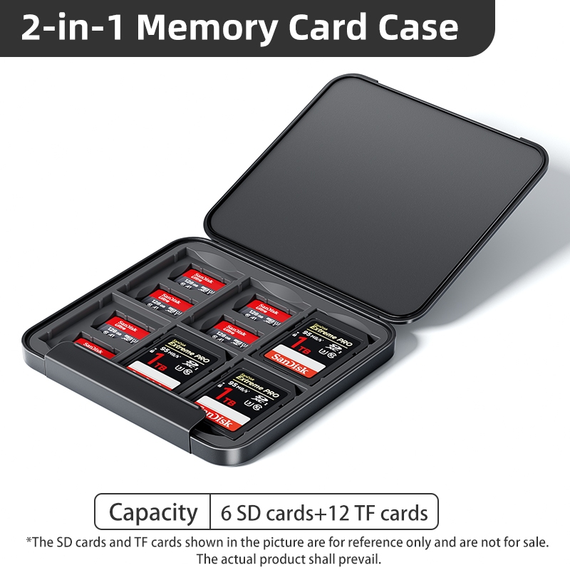 Llano Card Case Holder Water Resistant & Anti-Shock Memory Card Case for SD/Micro SD TF Card Storage Organizer Protector Cover